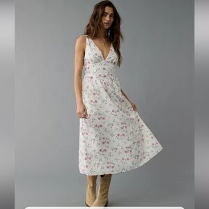 American Eagle Outfitters - AE V-Neck Corset Midi Dress